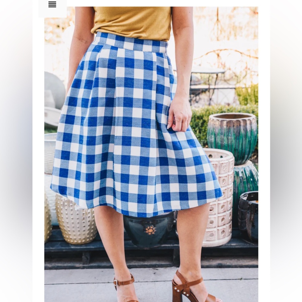 Jealous Tomato Gingham Picnic Skirt- worn twice - great shape‎